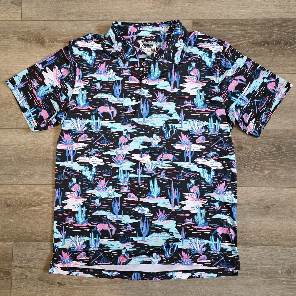 Chubbies X George Kittle Drip performance polo Limited Edition Sz XL Golf Shirt